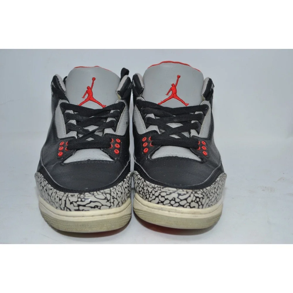 Nike Air Jordan 3 Men's 9.5 Black Cement 318376-016 OG Red Lining 2016 Shoes NIB